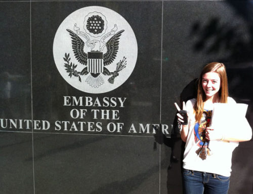 Estudiantes ICES en la embajada de Estados Unidos