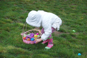 Pascua en Estados Unidos. Easter egg hunt