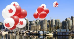 Lanzamiento de globos en Vancouver